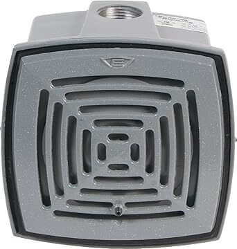 876-N5 AdaptaHorn Grille Heavy Duty Vibrating Horn, 120 V AC, 0.13 A, 113/103 dB, Indoor/Outdoor, Surface Mounting, Gray, Specifications Met: UL Listed