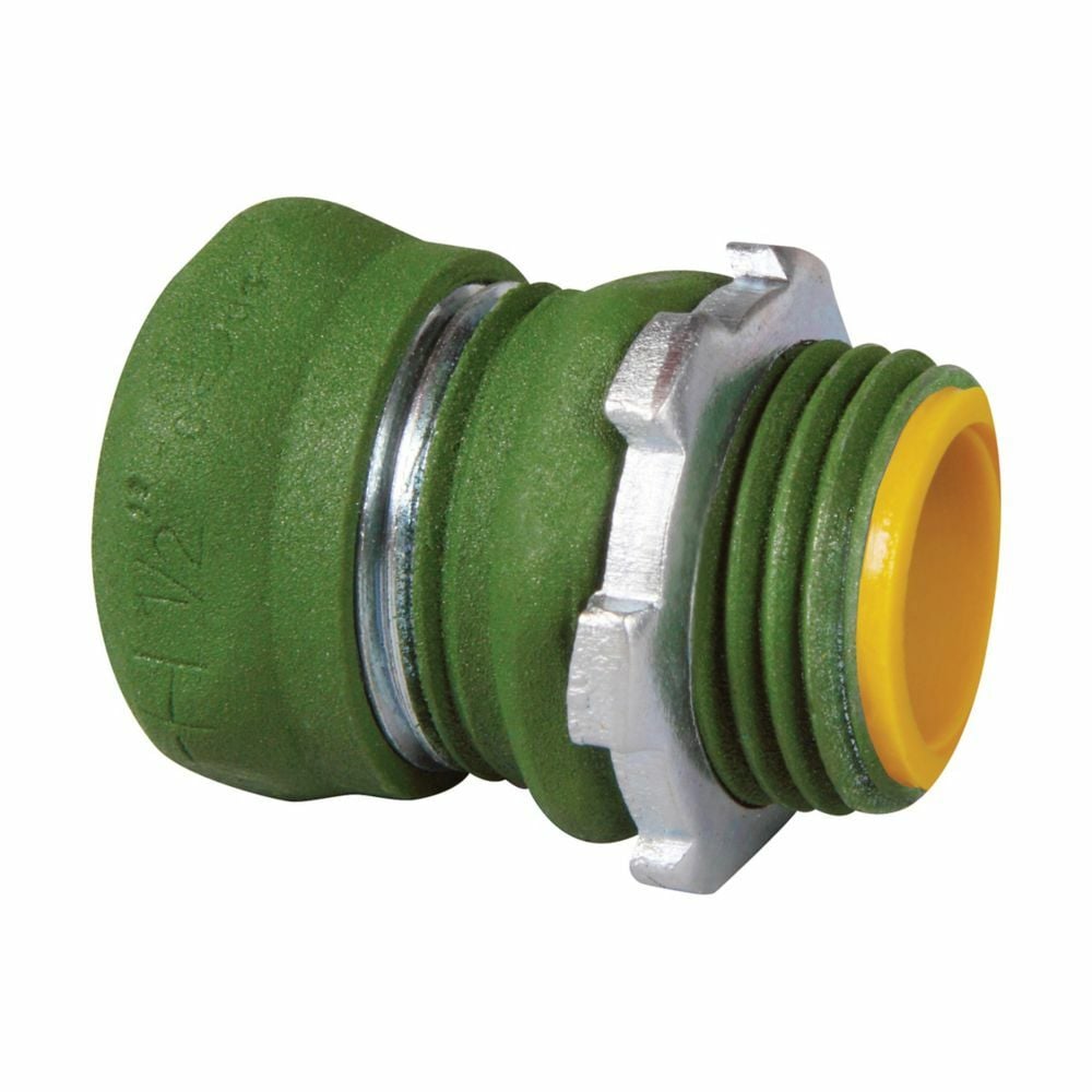 1650RED Insulated Compression Conduit Connector, 1/2 in Trade, For Use With EMT Conduit, Steel, Painted