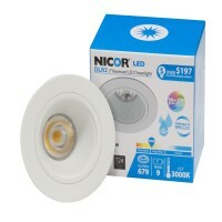 DLR2-10-120-3K-WH-BF 2 in Aperture Dimmable Recessed LED Downlight, LED Lamp, 8.7 W Fixture, 120 V AC, Cast Aluminum Housing