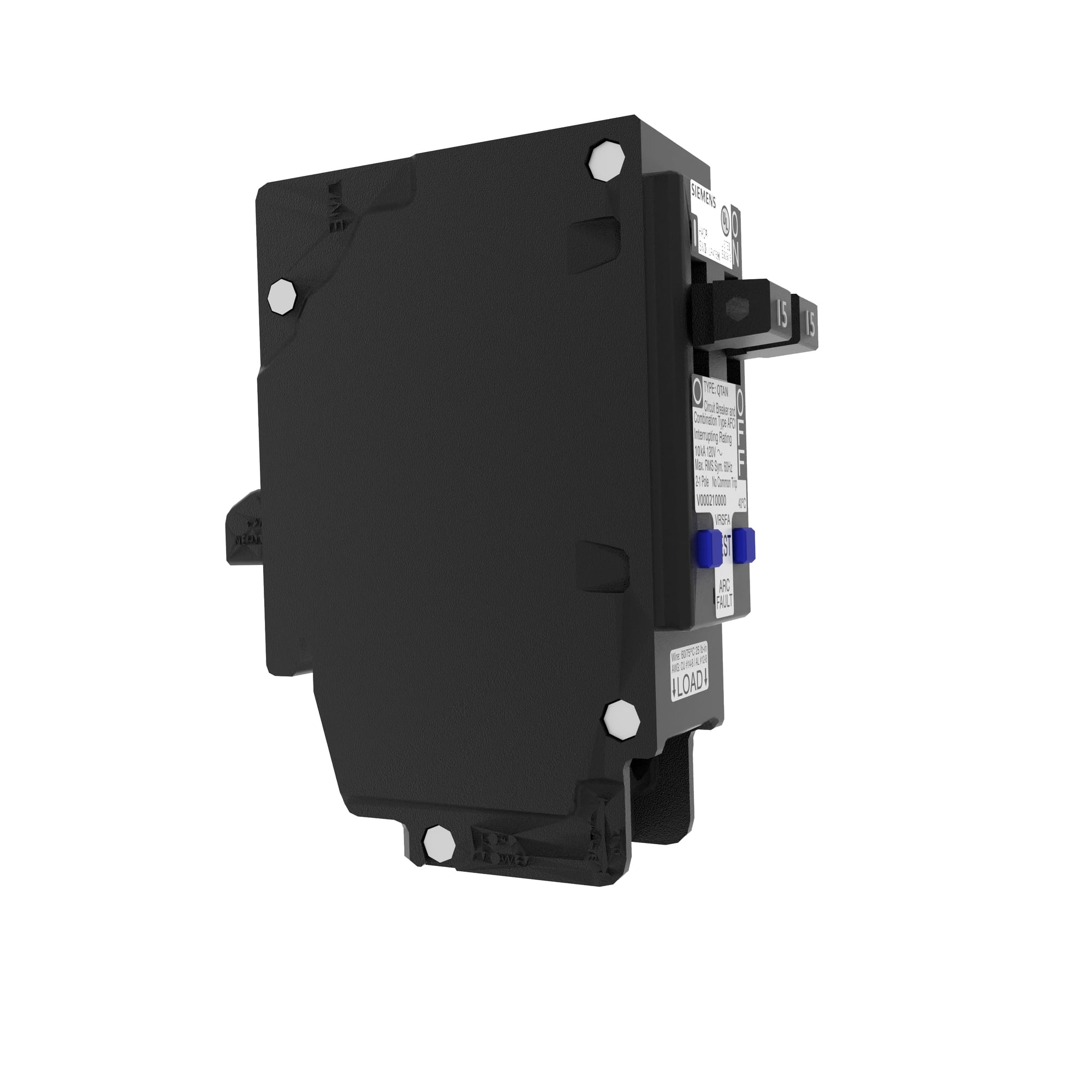 Q1515AFCN Low Voltage Twin Tandem Combination Arc Fault Circuit Breaker, 120 V, 15 A, 10 kA Interrupt, Thermal Magnetic Trip