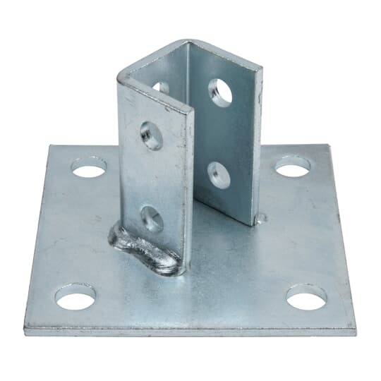 AP232HDG Superstrut Post Base, Diagonal Channel Position, For Use With 12, 14 or 16 ga Channel, Steel