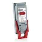 PowerSwitch Mechanically Interlocked, Safety Disconnect Switch with Locking Receptacle Bracket, 30A, Rated IP54 & IP66, Gray