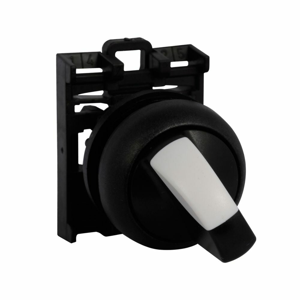 M22S-WRK3-1 RMQ-Titan Modular Pushbutton Selector Switch Operator, 22.5 mm, Knob Operator, 3 Positions, Black
