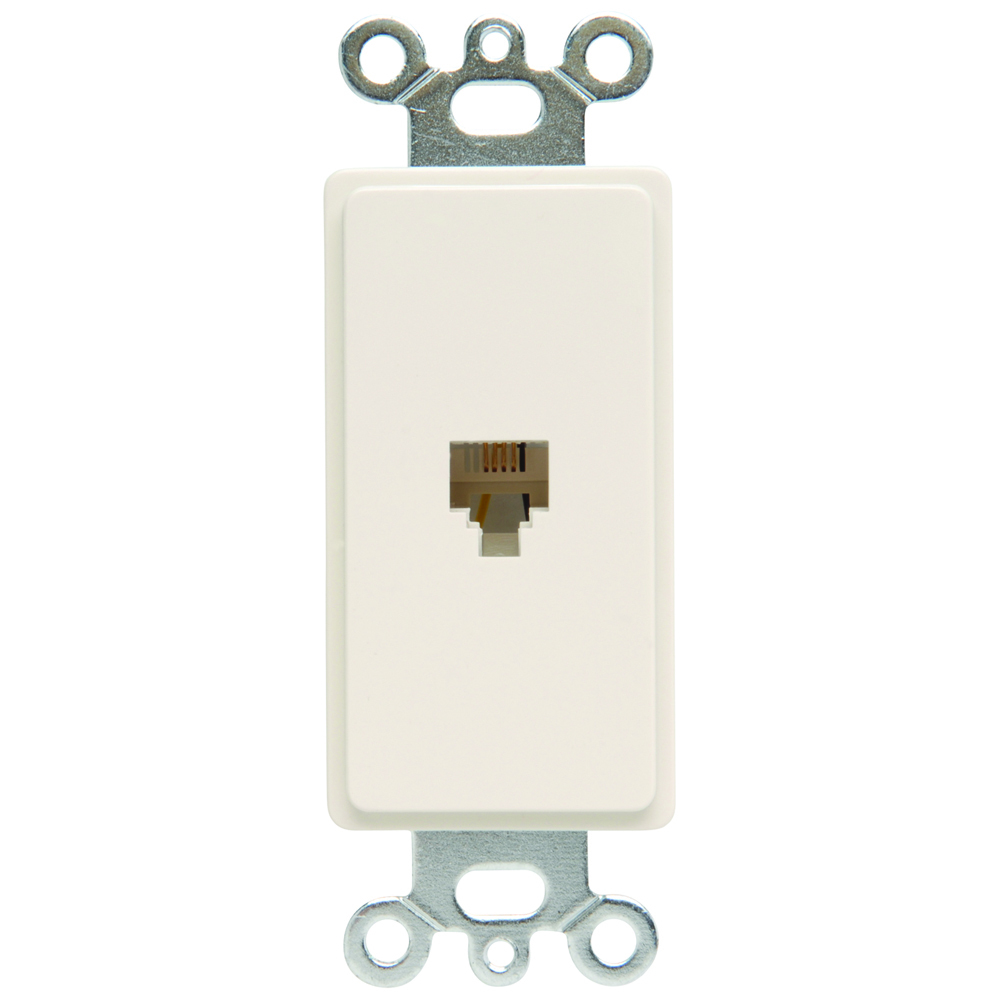 26TE14-LA 1-Gang Decorator Modular Jack, Wall Mount