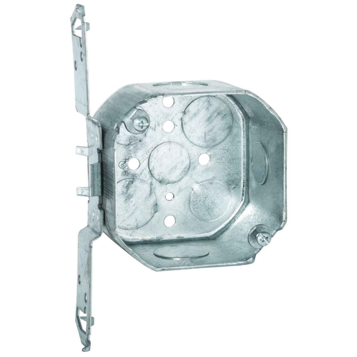 167TS Octagon Box, Steel, 21.5 cu-in, 8 Knockouts