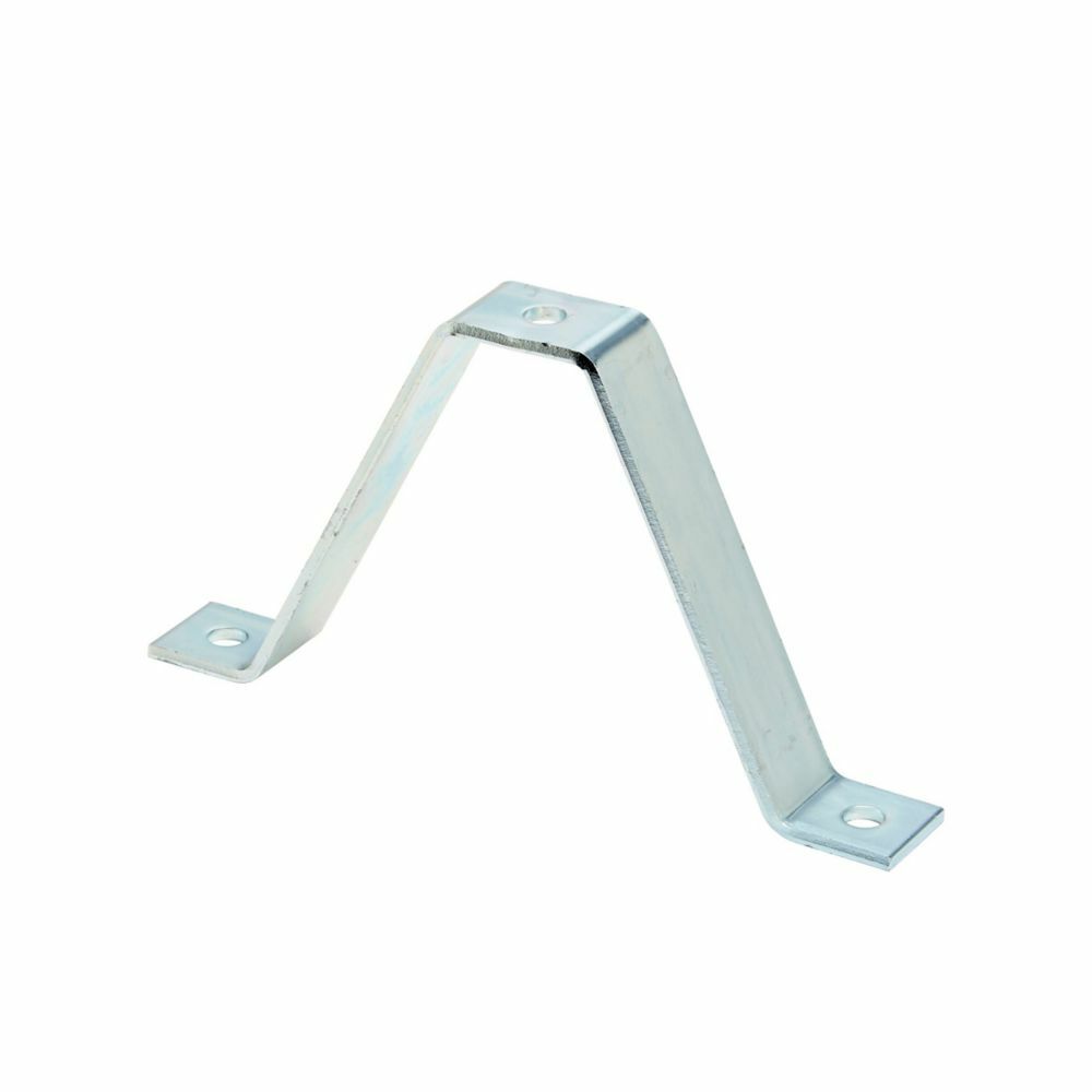 B381ZN Wall Ladder Bracket, 3 Holes, 7-5/8 in L x 1-5/8 in W x 7/32 in THK, Steel