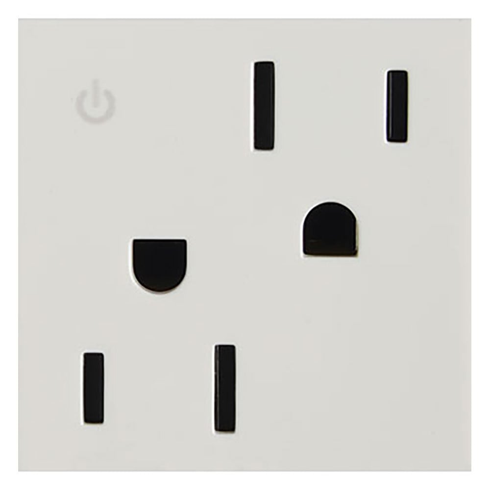 ARCD152W10 Adorne Tamper-Resistant Dual Controlled Outlet, 125 V, 15 A, 2 Poles, 3 Wires, White