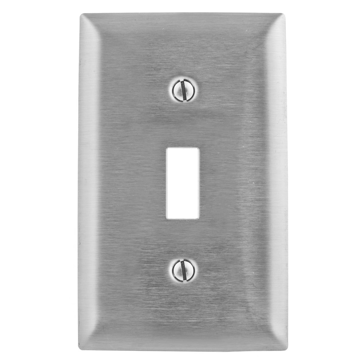 SS1 Standard Wall Plate, 1 Gangs, 2.87 in W x 4.5 in H, 302/304 Stainless Steel, Metallic