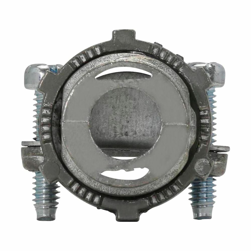 ACMF38 Connector, 3/8 in Trade, 0.469 to 0.610 in Cable Openings, Die-Cast Zinc, Nickel Plated