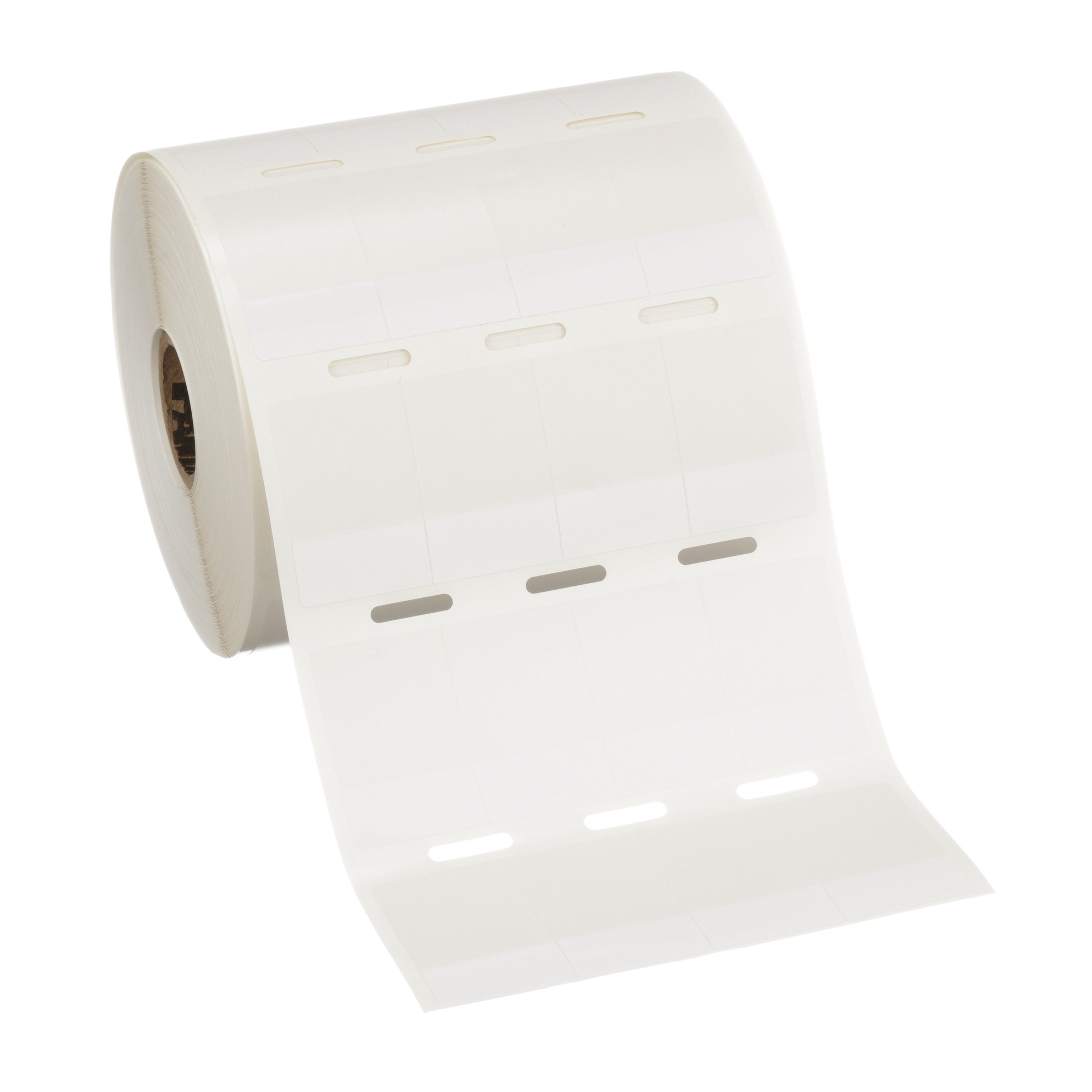 S100X125VA1Y Pan-Code Self-Laminating Label, 1-1/4 in L x 1 in W, White, Vinyl