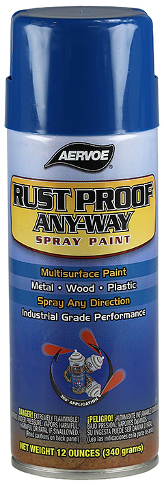 303 Rustproof Solvent Based Spray Paint, 16 oz Container, Liquid Form, Safety Blue, 11 sq-ft Coverage, 72 hr Curing