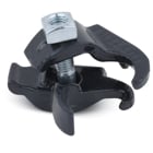 PVC Coated Edge Clamp, Pipe Size 1 Inch/27 Metric, Malleable Iron, Dark Gray