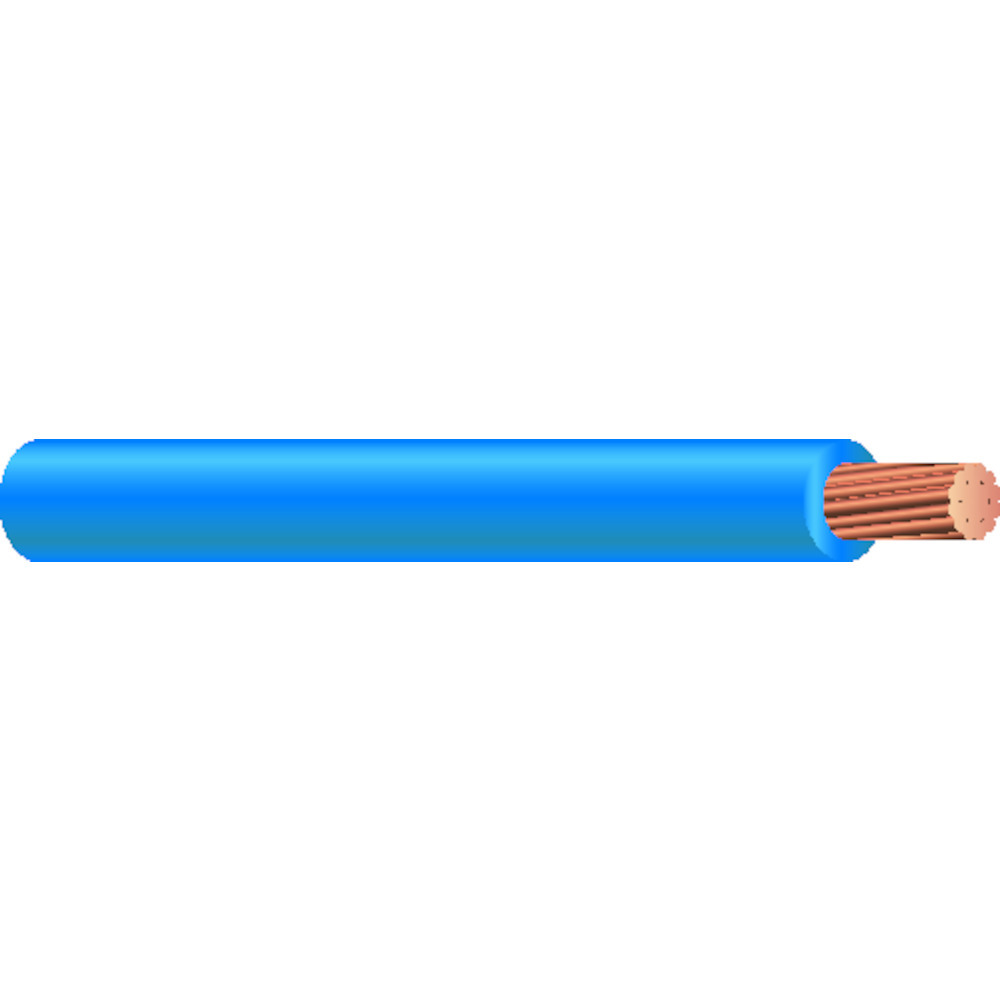 411010506 Type MTW Building Wire, 600 V AC, (1) 18 AWG Bare Copper Conductor, 500 ft L, Blue