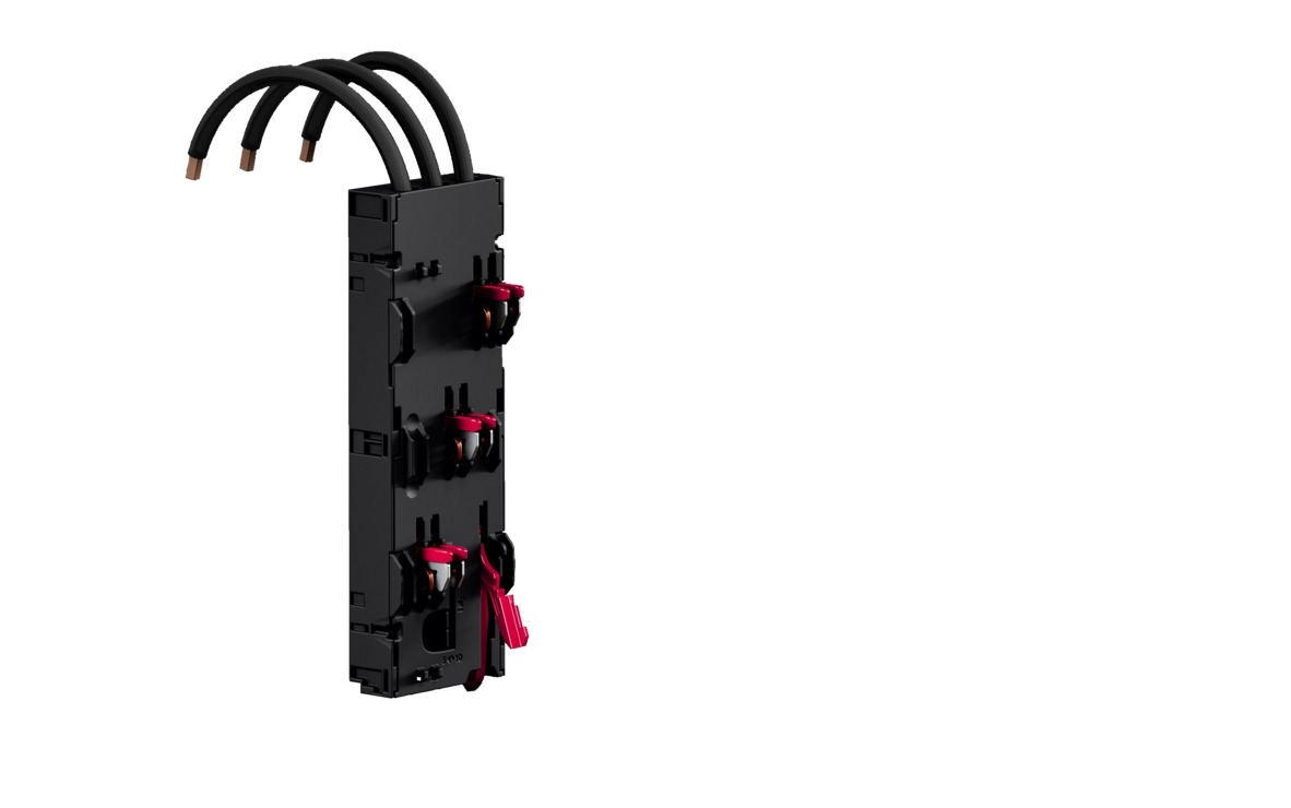 RX component adaptor 100 A AWG 2, 3-pole, W: 72 mm