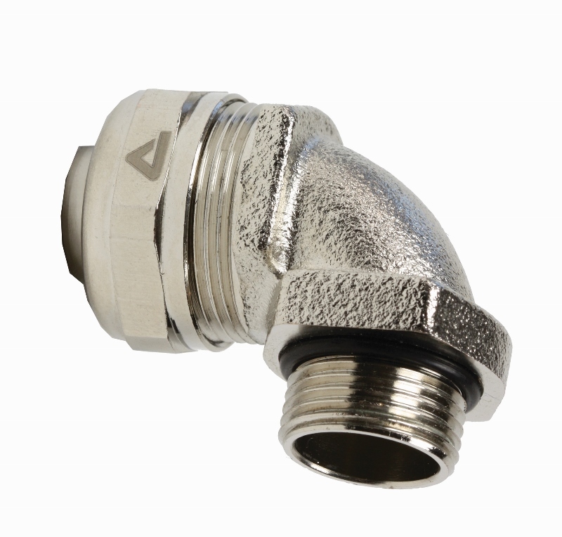 Nickel plated brass NPT  connector 1-1/4" 90 DEG