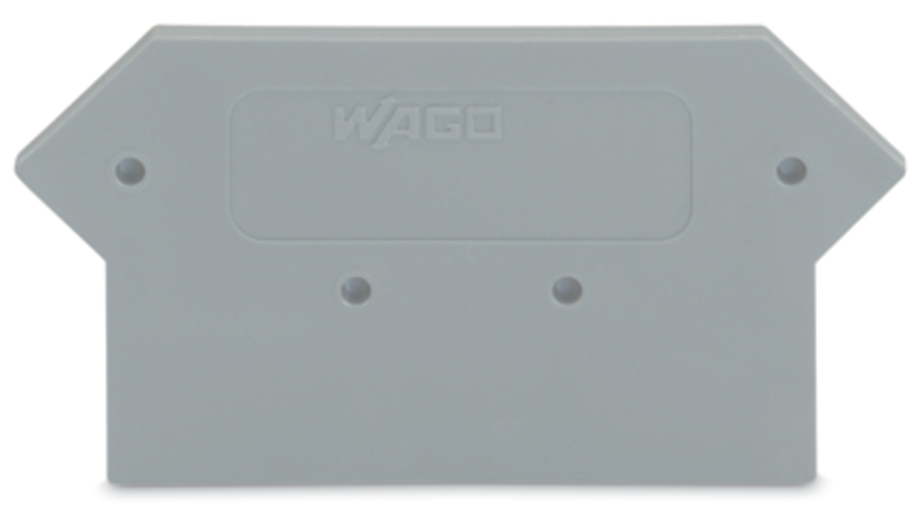 281-316 End Intermediate Plate, For Use With Rail Mounted Terminal Block, Gray
