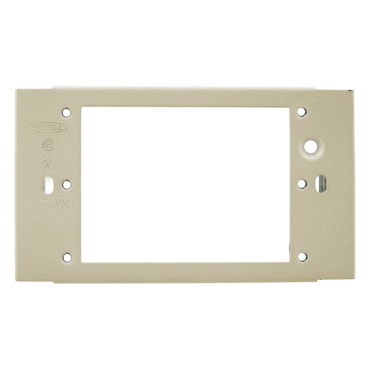 HBL4747CVMIV HBL4750 Standard Device Cover Plate, For Use With HBL4750 Series Metal Raceway, Roll Formed Steel, Ivory