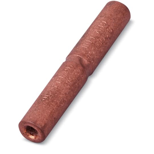 CTS6 Blackburn Type CTS Compression Splice, 6 AWG Copper/Solid Conductor, 2-1/2 in L, Copper