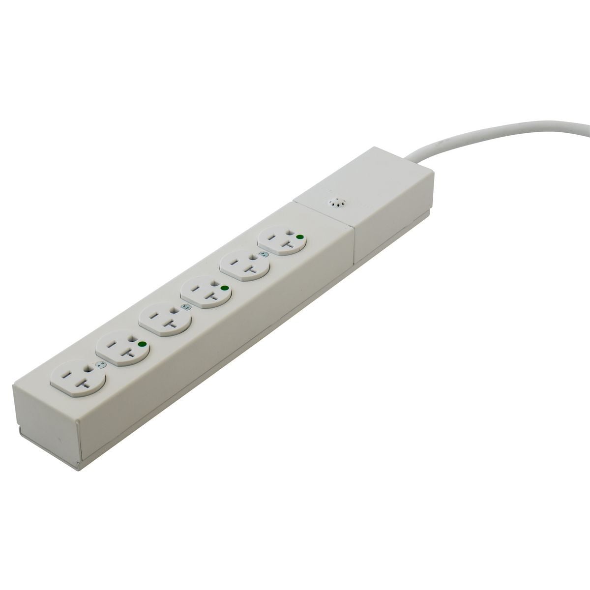 HBL6HG620 1-Phase 3-Wire 2-Pole Heavy Duty Standard Surge Protection Strip, 125 VAC, 20 A, 6 Outlets, 6 ft L Cord, Surface Mount