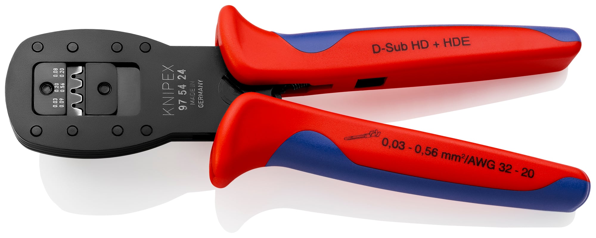 Crimping Pliers for Micro Plugs, 7 1/2 in., Multi-Component, F Crimp