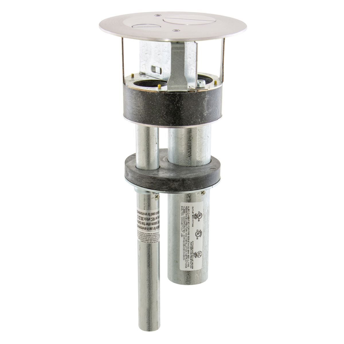 S1R4PTFFALU S1R Fire-Rated Poke-Through Component Furniture Feed 4 in Series, Furniture Feed Cover, Fabricated