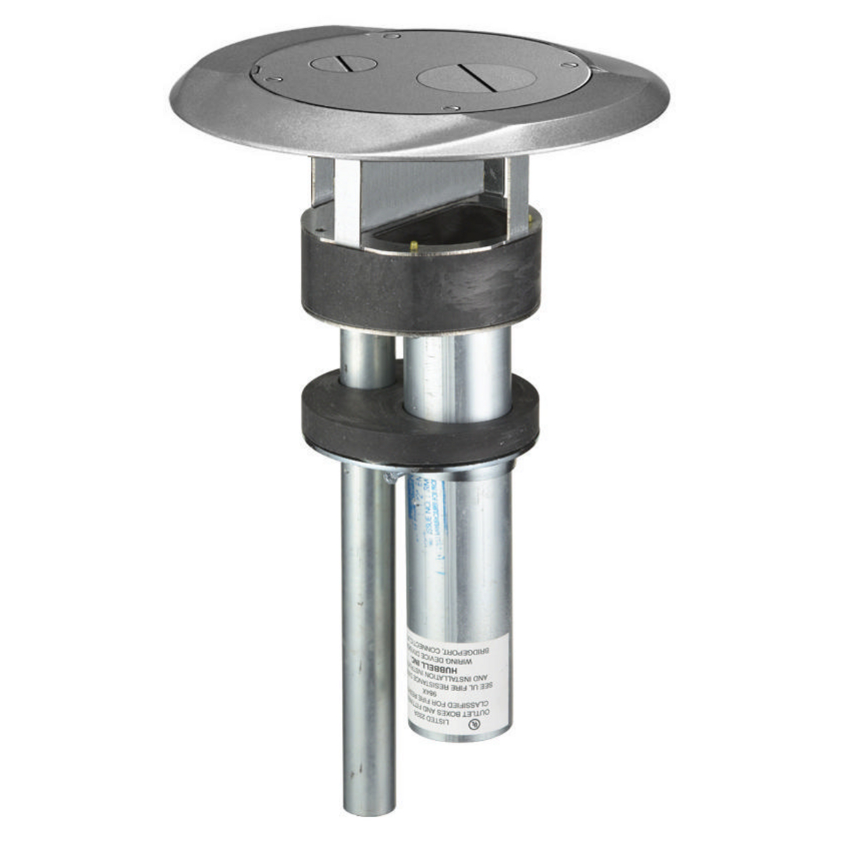 S1PTFFGY 1-Piece Flush Furnished Standard Poke-Through Unit, 4 in Hole, Composite