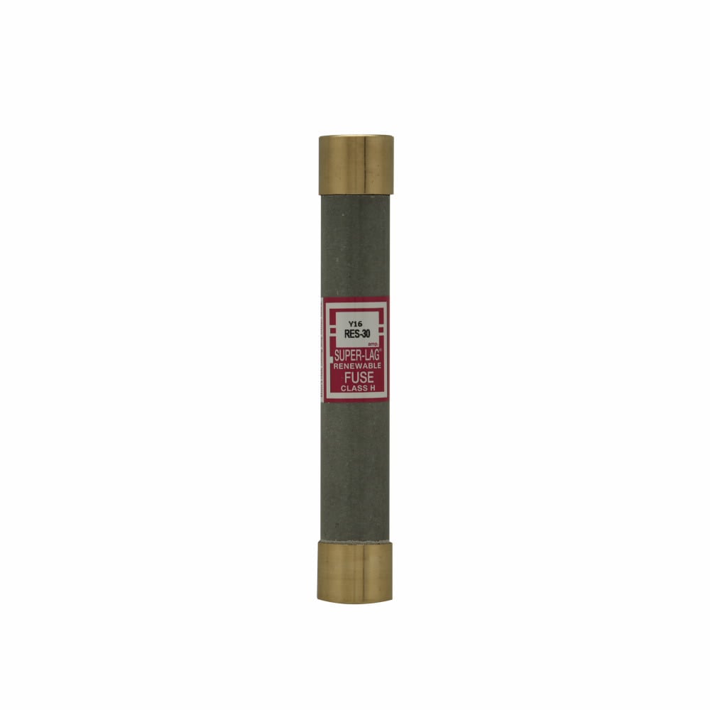 RES-10 Super-Lag Non-Current Limiting Non-Indicating Non-Time Delay Non-Rejection Renewable Fuse, 10 A, 600 V AC, 10 kAIC Interrupt, Class: H, Cylindrical Body