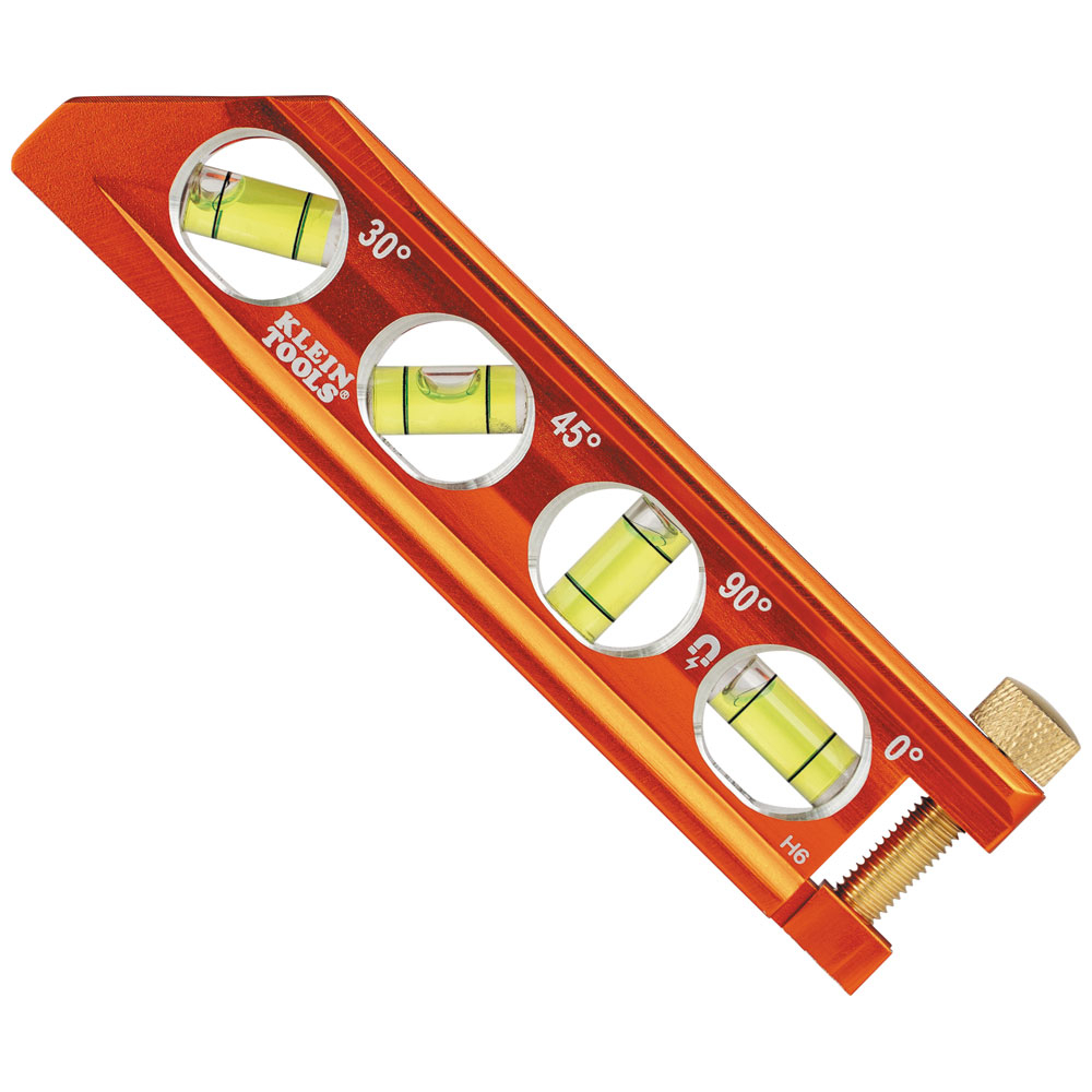 935AB4V ACCU-BEND Conduit Level, 6-1/4 in L x 1.476 in W, 0/30/45/90 deg Vial Position, Aluminum