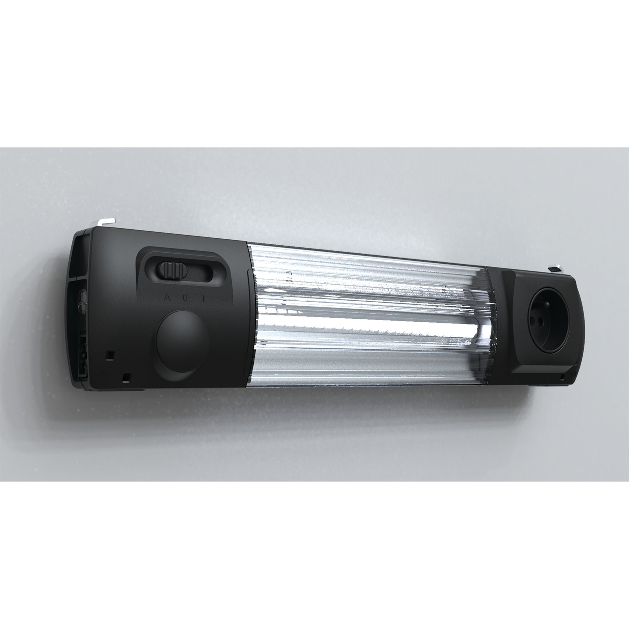 EL1200DS-US 3-Pole Infeed Through Wiring Enclosure Light With Socket, 100 to 125 V AC, Plastic