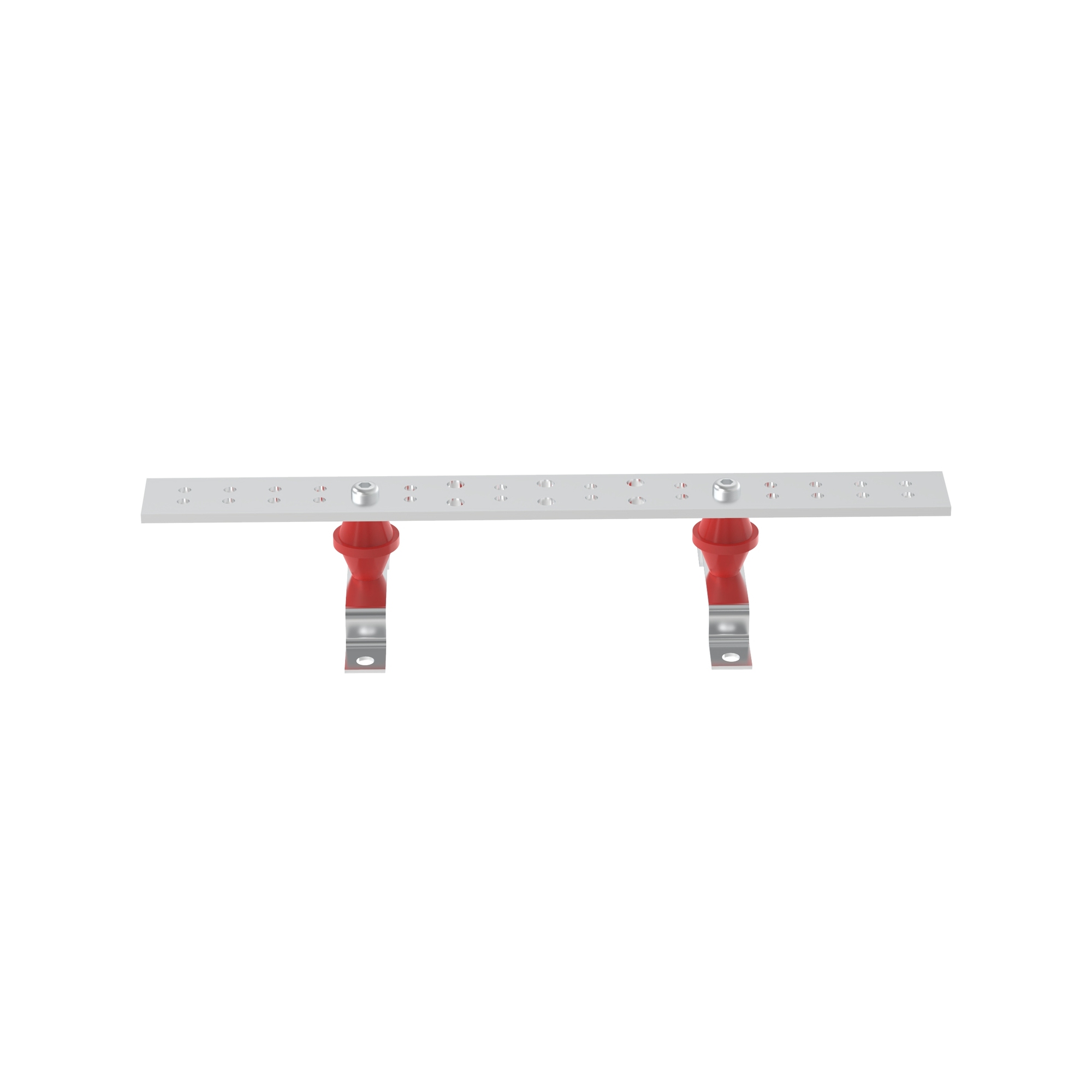 GB2B0312TPI-1 StructuredGround Flat Grounding Busbar, 20 in L x 2 in W, 600 V AC, Copper