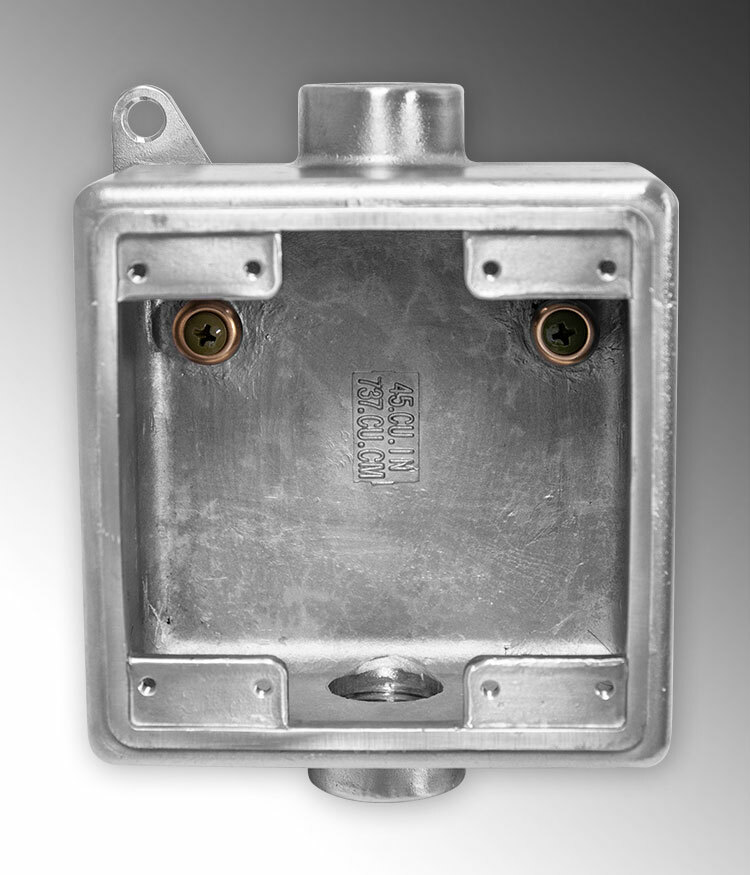 S61000FDCD FDC Deep Device Box, 1 in Trade, 2 Gangs, 316 Stainless Steel, #4 Polished