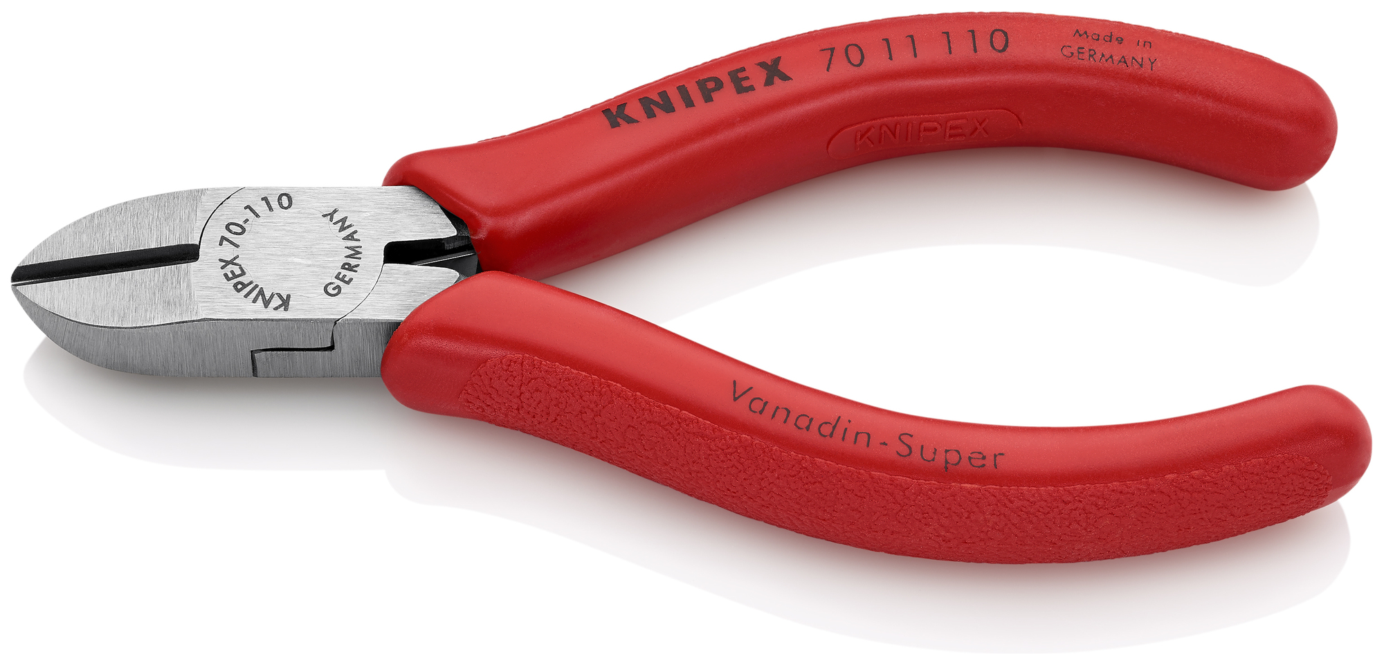 Diagonal Cutters, 4 1/4 in., Plastic Coating, Spring Loaded