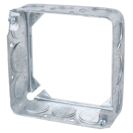 531511234-20R Steel City 1-Outlet Extension Ring, 4 in L x 4 in W x 1-1/2 in D, Steel