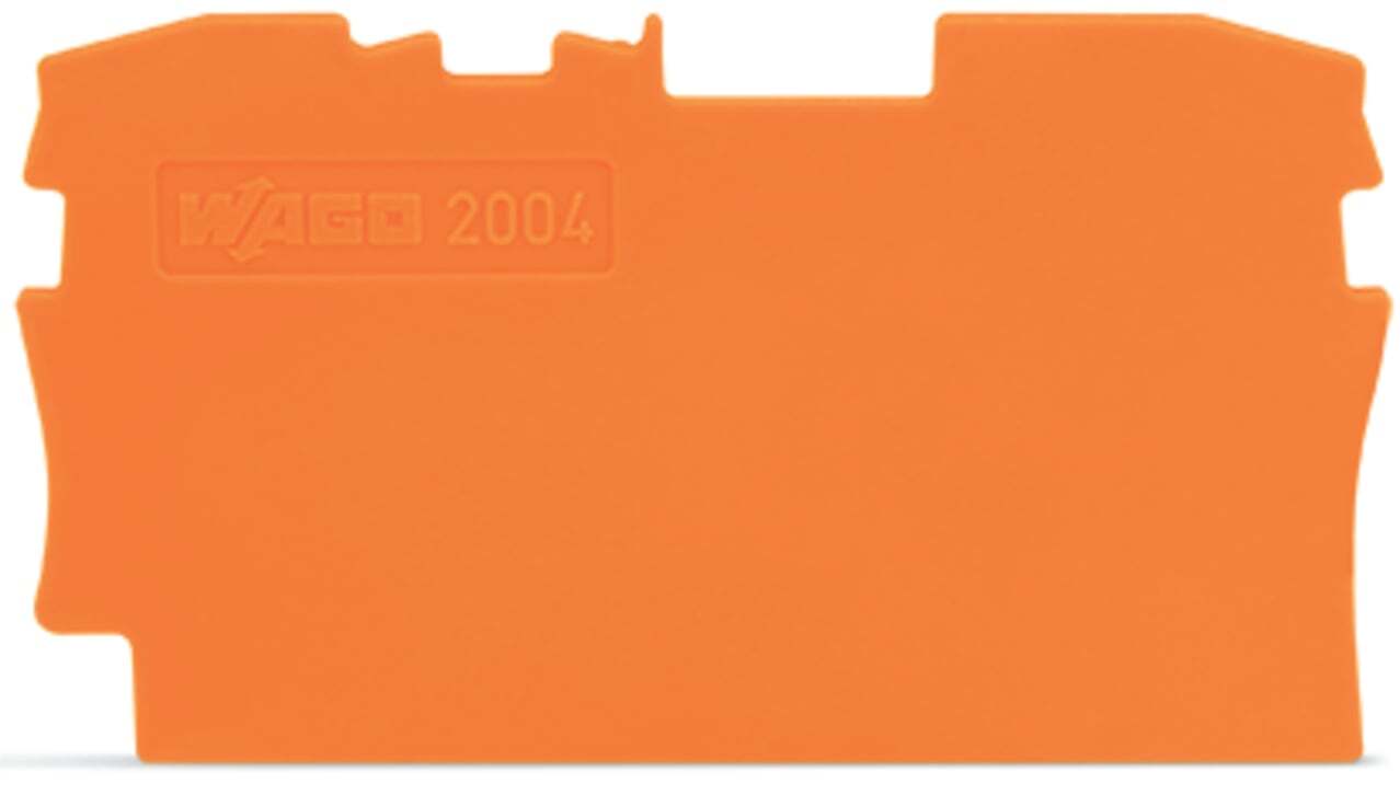 2004-1292 End and Intermediate Plate, For Use With TOPJOB S Terminal Block, Orange