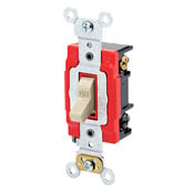 1223-7LI 3-Way Illuminated-OFF Self-Grounding AC Quiet Toggle Switch, 277 V AC, 20 A, 1 hp Power Rating