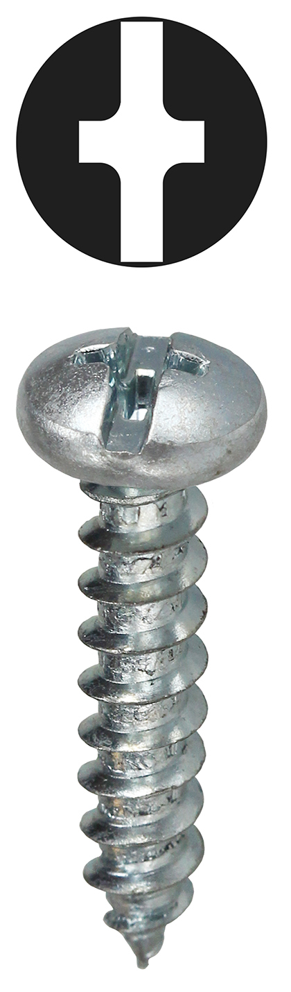 10PS Assorted Combination Sheet Metal Screw Kit, Steel, Pan Head, Phillips/Slotted Drive, 210 Pieces