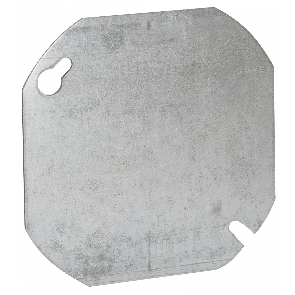 722 Flat Box Cover, 4 in Dia, 0.063 in L x 4.063 in W x 1/8 in D, Blank Cover, Steel