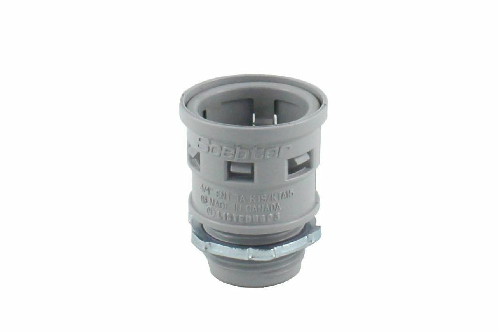 089007 High Impact Male Conduit Connector, 3/4 in Trade, For Use With ENT Tubing, PVC