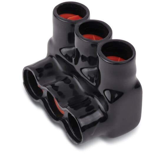 AMTS50043 Blackburn AMT 3-Port Same Sided Multi-Port Connector, 4 AWG to 500 kcmil Conductor Stranded Conductor, 5/16 in Hex Screw Installation, Aluminum