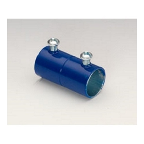 241-SBLU Bridgeport Non-Insulated Set Screw Coupling, 3/4 in, For Use With EMT Conduit, Steel, Powder Coated