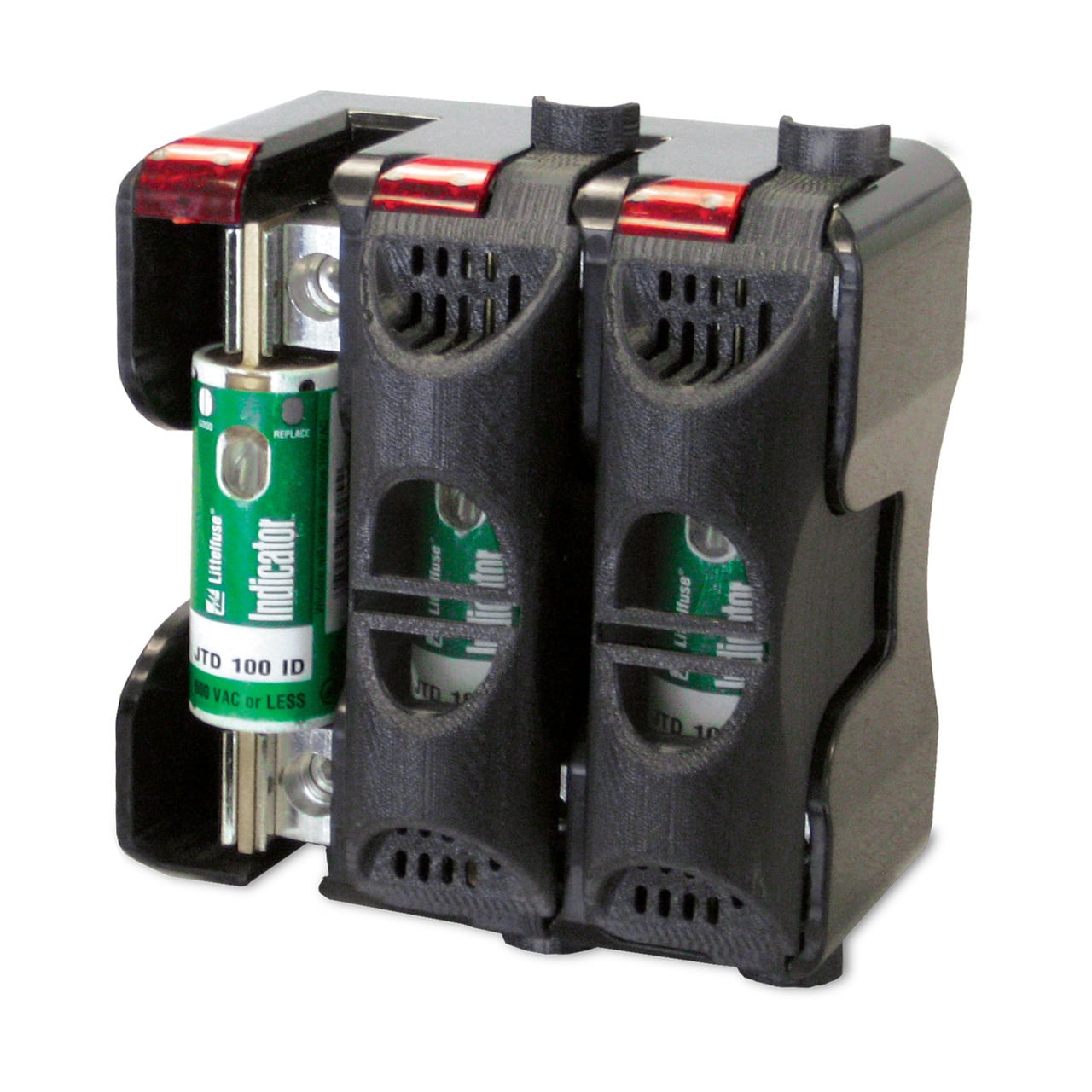 LFJ60030FBC Powr-Gard LF Series Reusable Fuse Block Cover, 30 A, 600 V AC, For Use With LFJ60030 Series Class J Fuse Block, Thermoplastic, Black