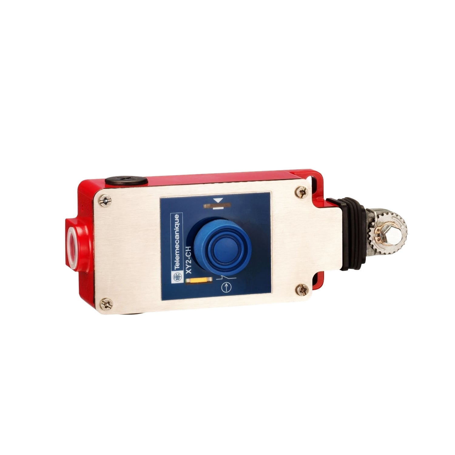 XY2CH13290H7 Preventa Latching Emergency Stop Rope Cable Pull Switch, 300 V AC, 6 A, 1NO-2NC Contact