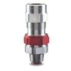 Star Teck Extreme hazardous location aluminum jacketed cable fitting. Hub size of of of 3/4 inch. Range over jacket from 0.600 - 0.985 inch.