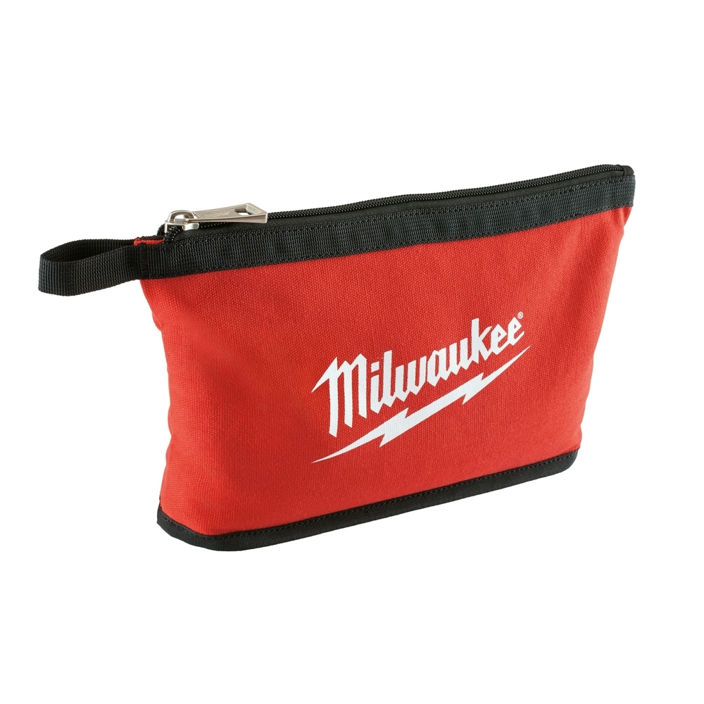48-22-8180 Heavy Duty Zipper Pouch, #10 Canvas, Red