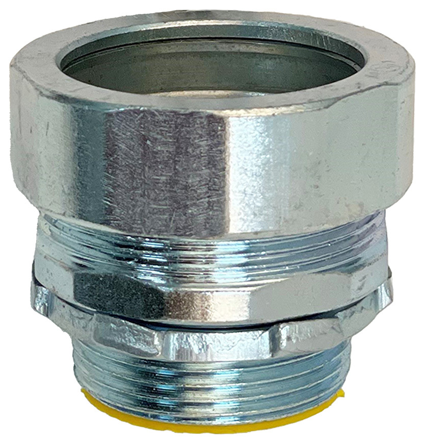 NT150I Insulated Conduit Connector, 1-1/2 in Trade, For Use With Rigid Conduit to Enclosure, Steel, Zinc Plated