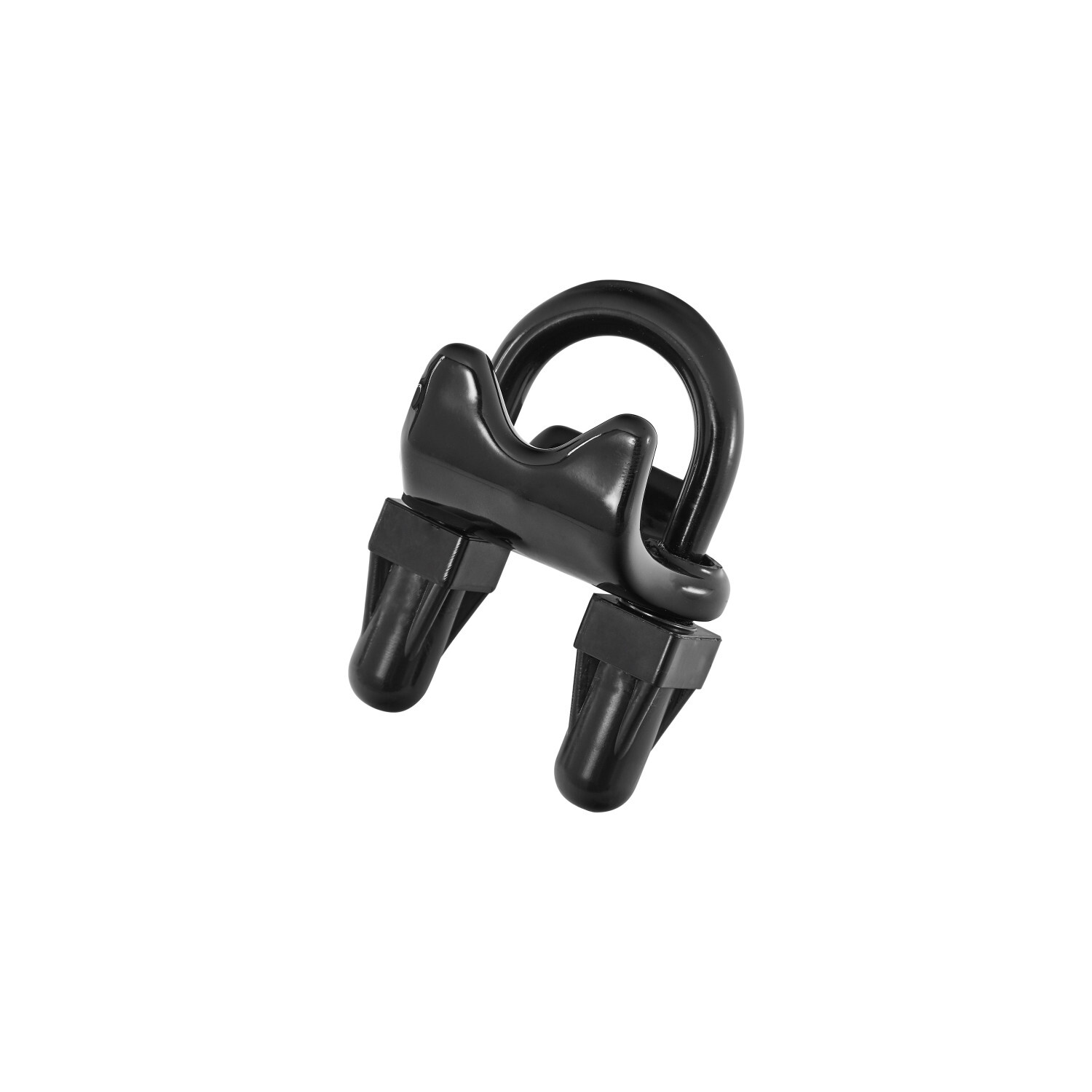 PV1000RAC100HD Right Angle Beam Clamp With Adjustable Size U-Bolt and Encapsulated Nuts, 1 in Conduit, Rigid Steel, Galvanized/Black PVC Coated