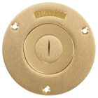 Hubbell Wiring Device Kellems, Floor and Wall Boxes, Flush ConcreteFloor Box Series, Cover, Round (2-1/8"X 3/4"), Brass