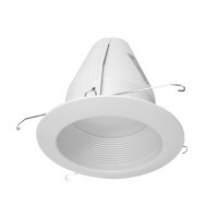 17548A 1-Piece Cone Baffle Trim, 5-1/2 in ID x 8 in OD, Incandescent Lamp, For Use With 6 in Housing, Aluminum