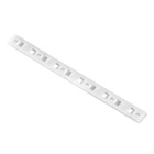 Multiple Bundle Mounting Strip, Natural Nylon 6.6 for Temperatures up to 85 Degrees Celsius (185 F), Length of 76mm (3.0 Inches), Width of 12.7mm (0.50 Inch), Thickness of 3.17mm (0.125 Inch), Two-Screw Mounting Method, #6 Screw, Maximum Tie Width 4.82mm (0.19 Inch)