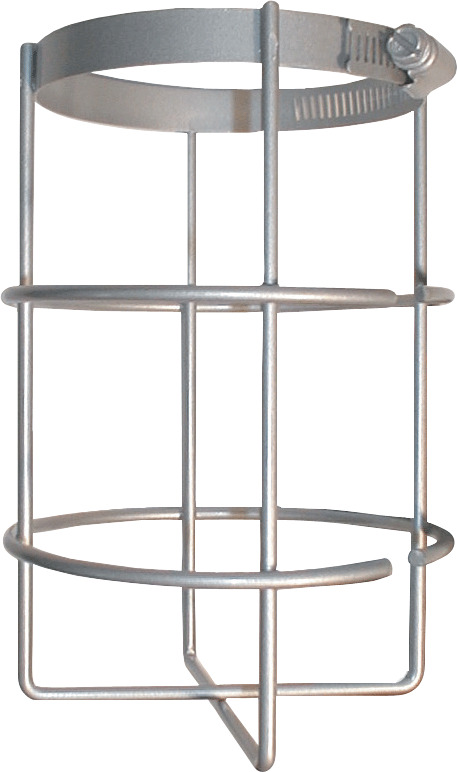 GD100BAR Wire Guard, 7-1/2 in H x 4 in W, For Use With Vaporproof Fixtures, Aluminum, Gray/Silver